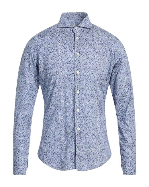 Agho Blue Shirt Cotton for men