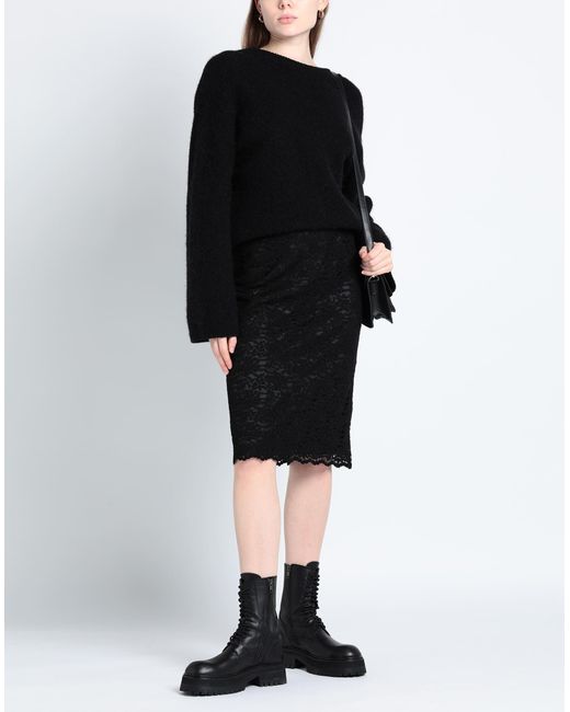 Charlott Black Midi Skirt