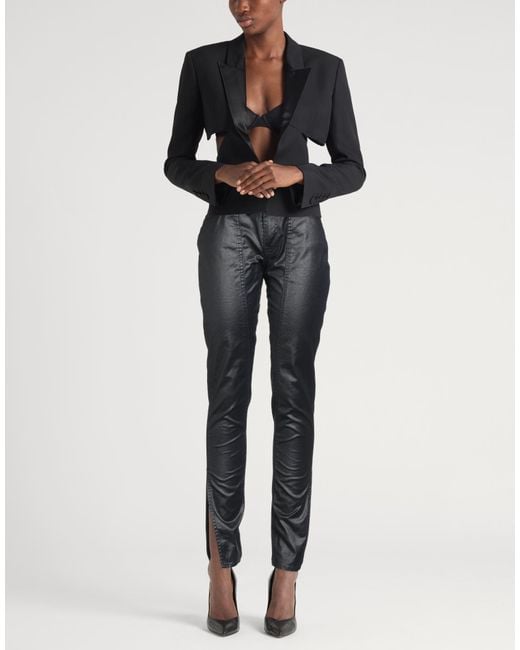 Mugler Gray Pants Cotton