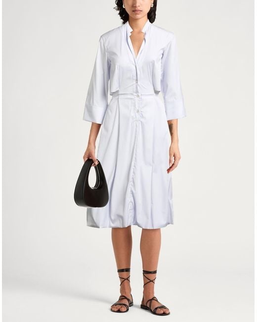 Agnona White Midi-Kleid