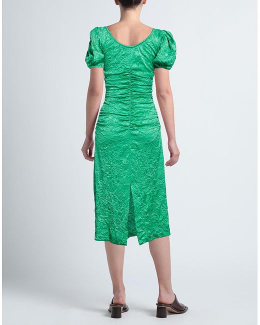 Ganni Green Midi Dress