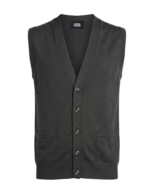Cardigan Alpha Studio pour homme en coloris Black