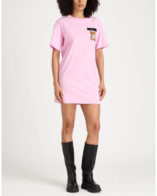 Moschino Pink Mini Dress Cotton
