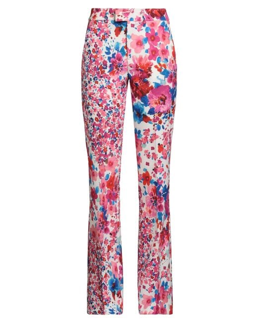 Liu Jo Red Fuchsia Pants Polyester, Elastane