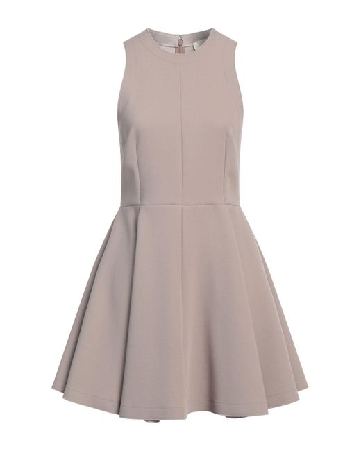 AMI Gray Taupe Mini Dress Virgin Wool