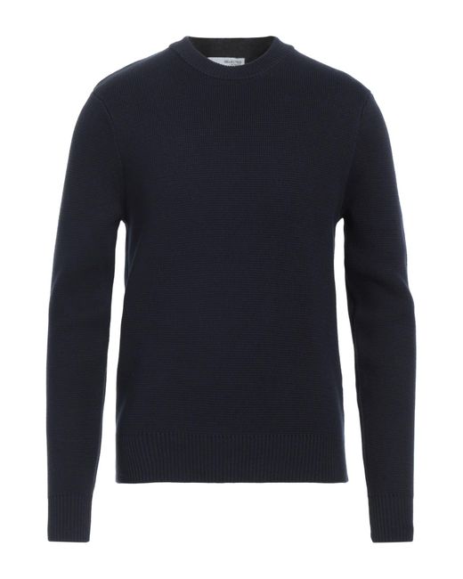 SELECTED Blue Midnight Sweater Organic Cotton for men