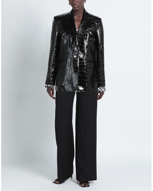 Pinko Black Blazer Polyester, Polyurethane