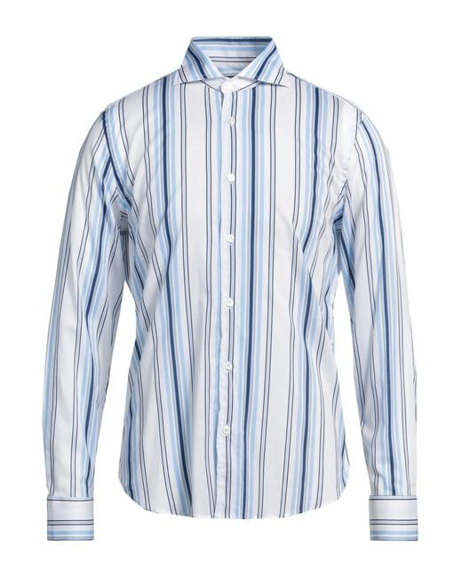 Fedeli Blue Shirt Cotton, Elastane for men