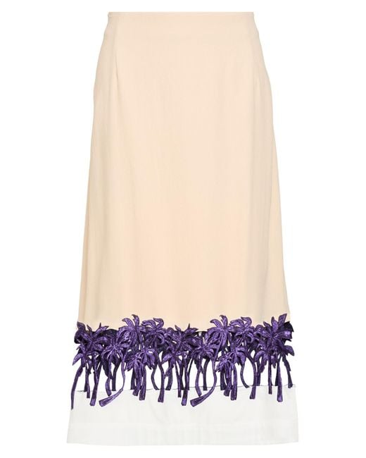 Stella Jean White Midi-Rock