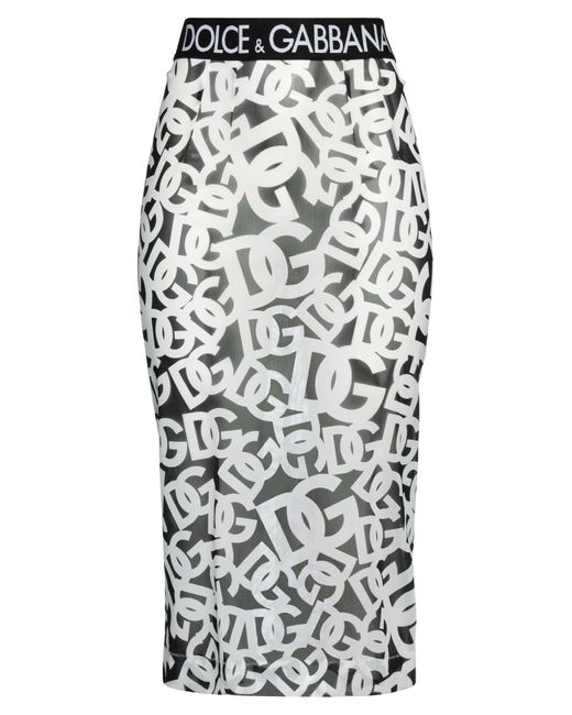 Dolce & Gabbana Gray Midi Skirt