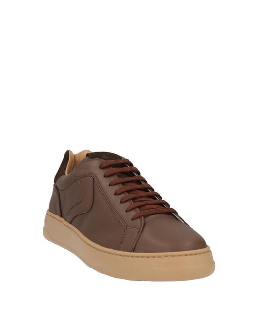Voile Blanche Brown Sneakers Leather for men