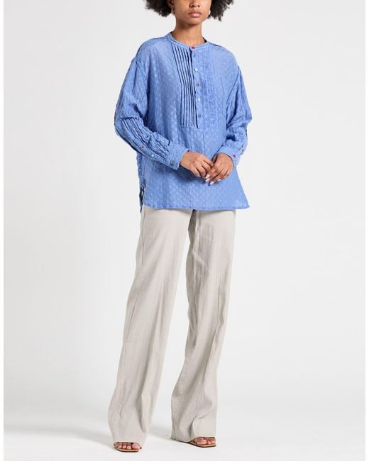 Undercover Blue Top Cotton, Silk
