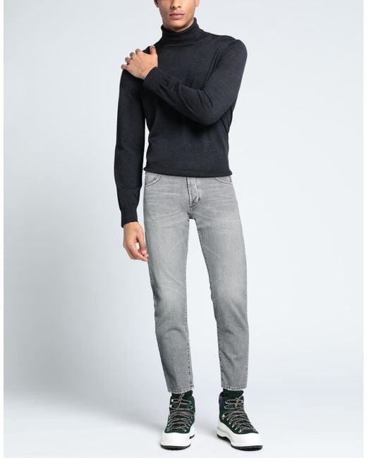 Officina 36 Gray Jeans Cotton, Elastane for men