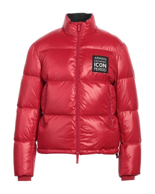 Armani Exchange Red Down Jacket for men