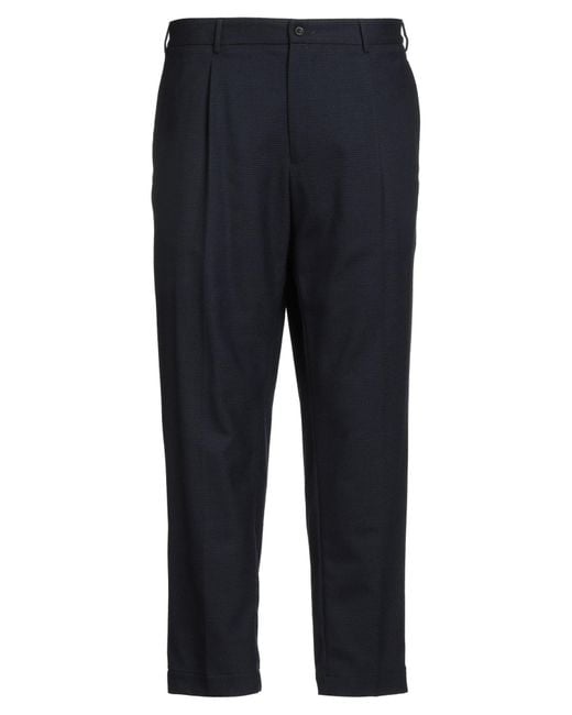 Santaniello Blue Midnight Pants Wool, Polyester, Elastane for men