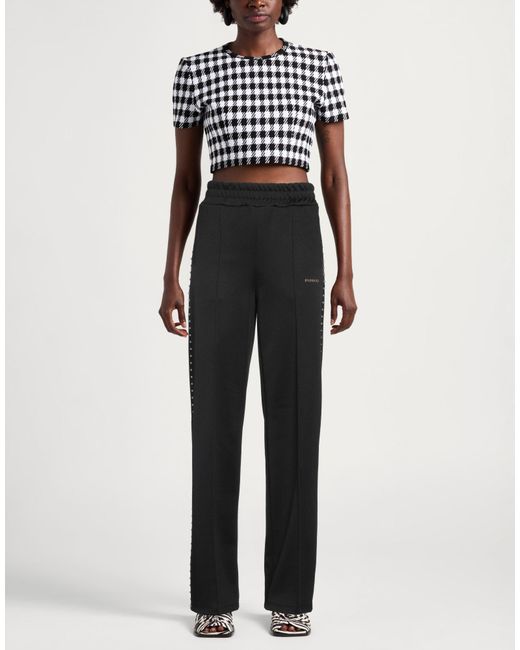 Pinko Black Pants Polyester, Cotton