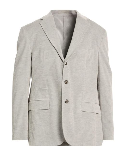 Eleventy Gray Light Blazer Cotton for men