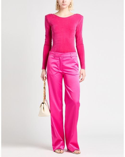 Liu Jo Pink Bodysuit Cupro, Elastane