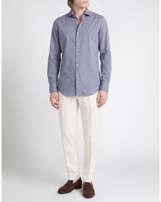 Finamore 1925 Blue Shirts for men