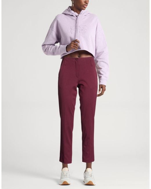Manila Grace Red Plum Pants Viscose, Polyamide, Elastane