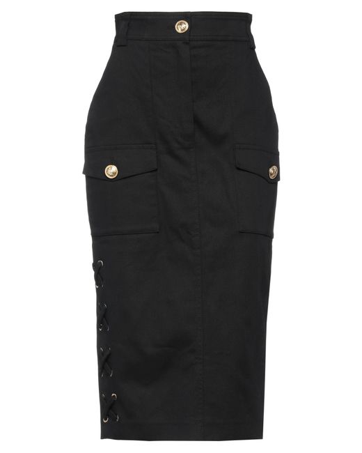 Dundas Black Midi Skirt
