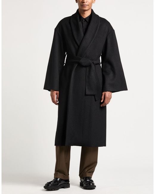 MARSĒM Black Coat Wool, Polyester for men