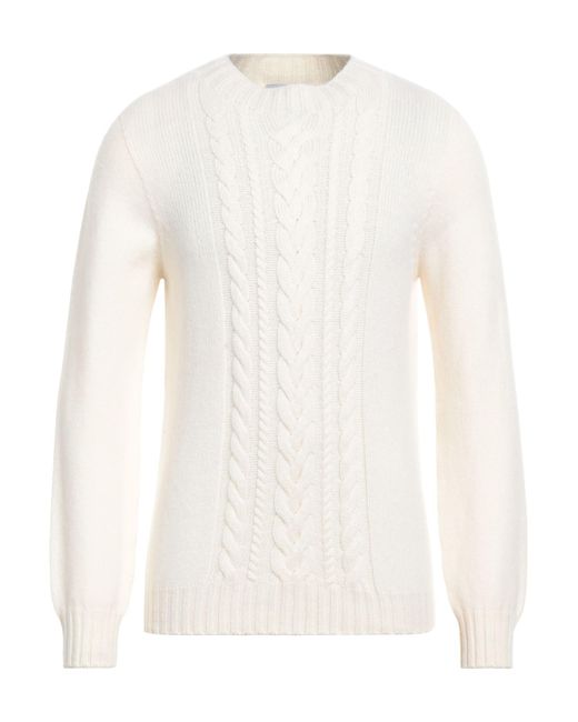 Gran Sasso White Ivory Sweater Virgin Wool for men