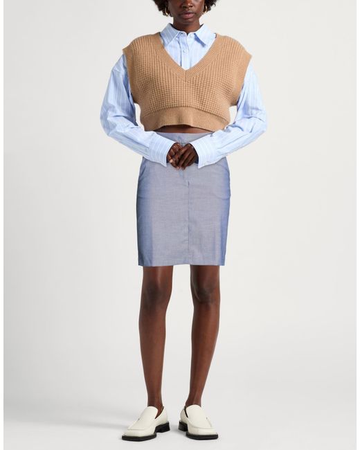 Gant Blue Mini Skirt Polyester, Viscose, Elastane