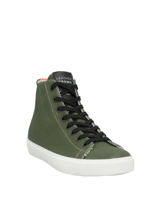 Leather Crown Green Sneakers
