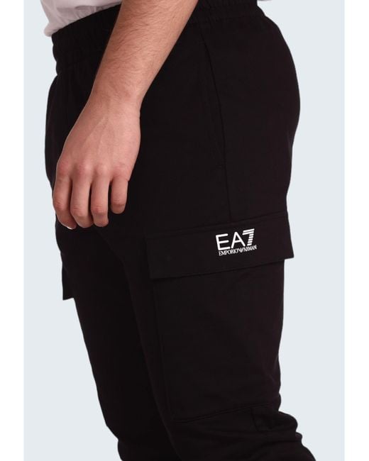 Pantalon EA7 pour homme en coloris Black