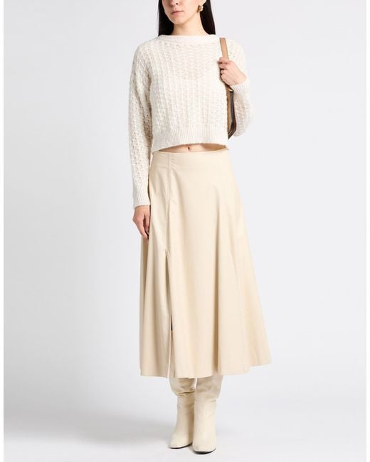 Alysi White Sweater Alpaca Wool, Polyamide