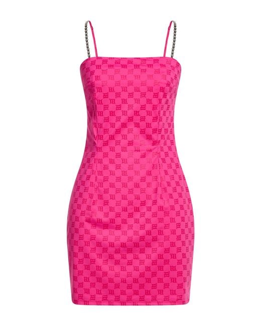 M I S B H V Pink Mini Dress Polyamide, Elastane