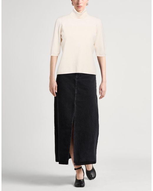 Gran Sasso White Turtleneck Virgin Wool, Viscose, Cashmere