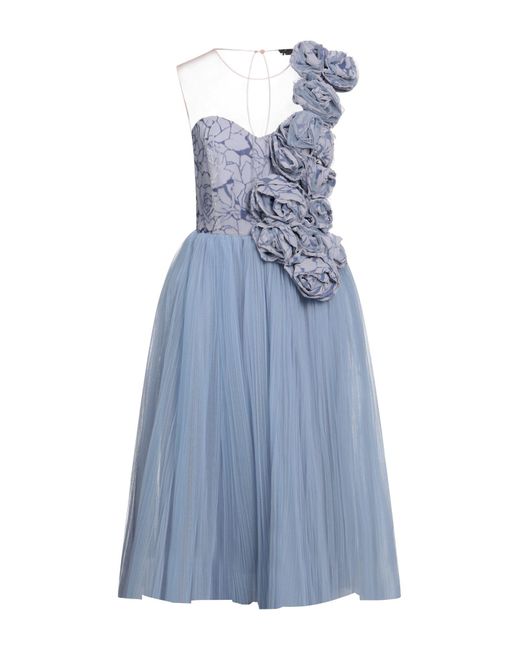 Elisabetta Franchi Blue Midi Dress