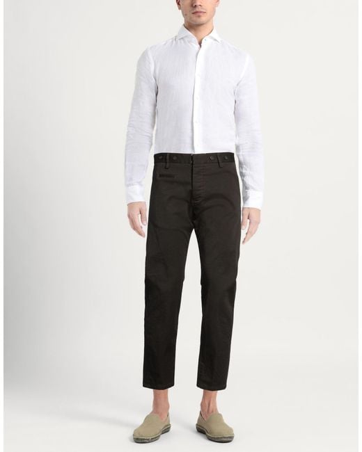 Messagerie Black Pants Cotton, Elastane for men