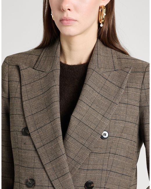 MAX&Co. Brown Rena Blazer Polyester, Viscose, Elastane