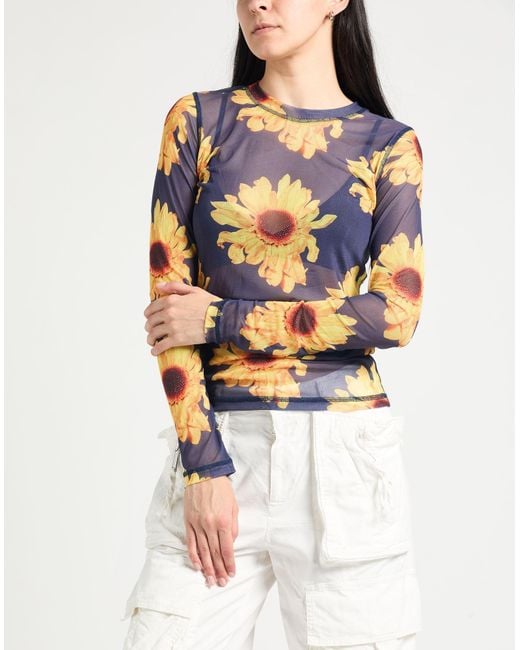 J.W. Anderson Blue Dark T-Shirt Recycled Polyester, Elastane