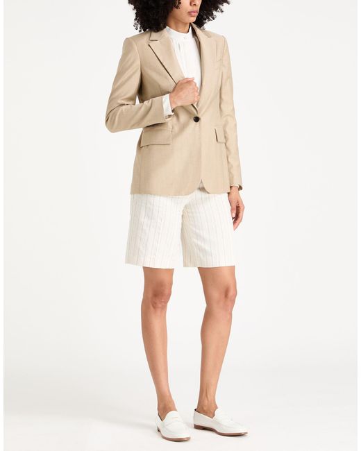 Eleventy Natural Sand Blazer Wool, Viscose, Elastane