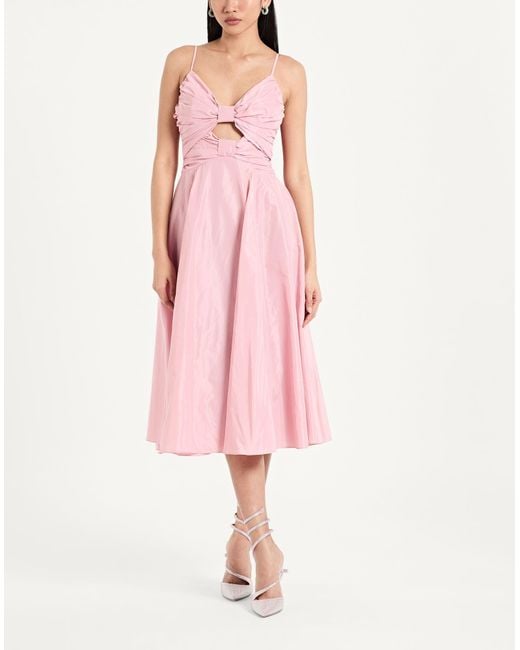 Staud Pink Midi-Kleid