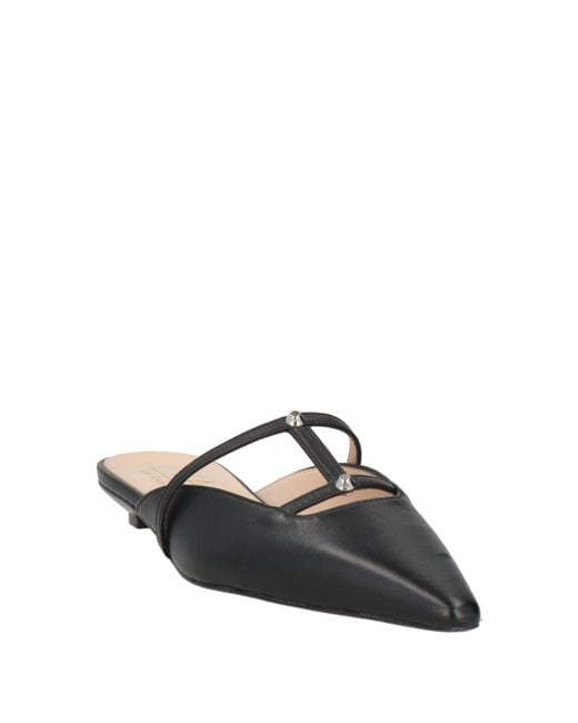 J.A.P. JOSE ANTONIO PEREIRA Black Mules & Clogs