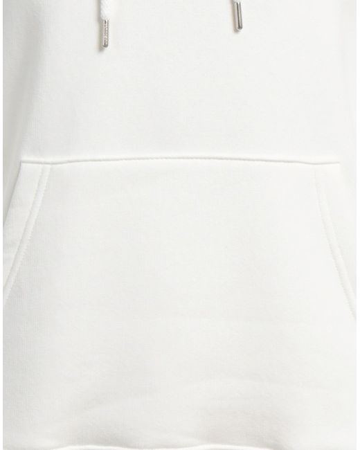 Parkoat White Sweatshirt Cotton, Polyester for men