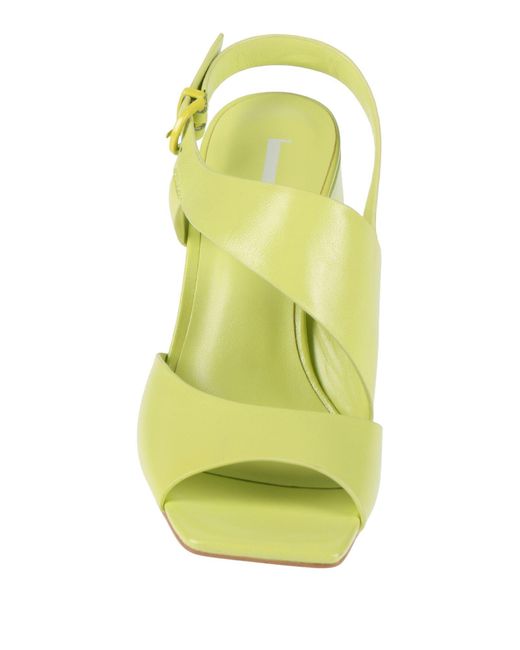 Jeannot Yellow Sandals Leather