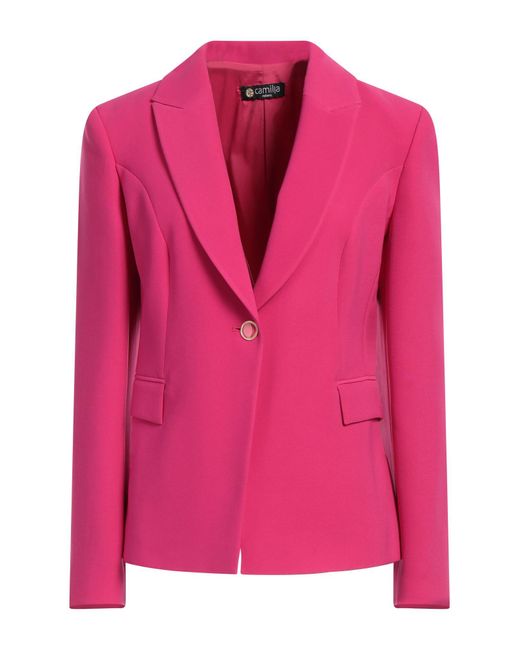 Camilla Pink Fuchsia Blazer Polyester, Elastane