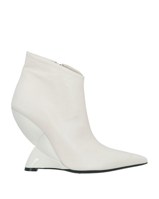 Eddy Daniele White Ankle Boots