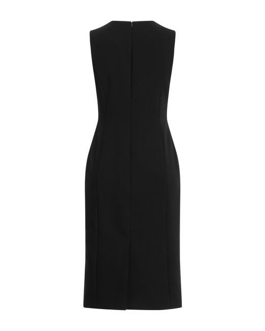 Moschino Black Couture Midi Dress Polyester, Elastane
