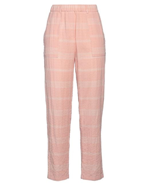 SKILLS & GENES Pink Blush Pants Cotton, Polyester, Elastane