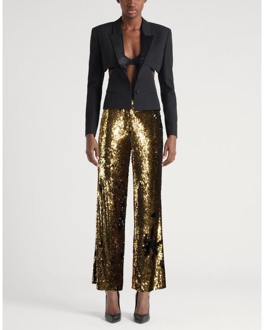 Rabanne Metallic Pants Polyester, Cotton