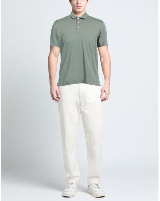 Canali Green Polo Shirt for men