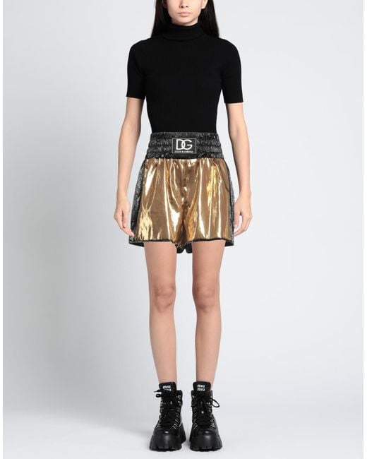 Dolce & Gabbana Metallic Shorts & Bermuda Shorts