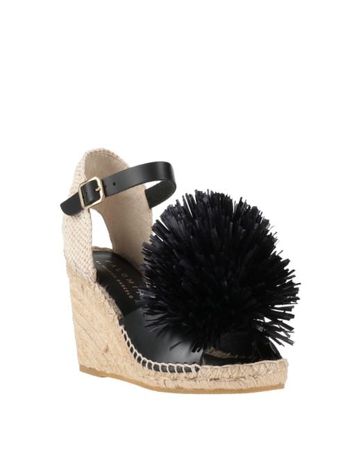 Palomitas By Paloma Barcelo' Black Espadrilles Leather